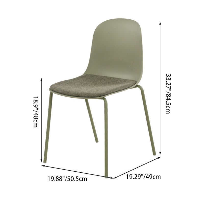 Minimalist Fabric Accent Chair — Red