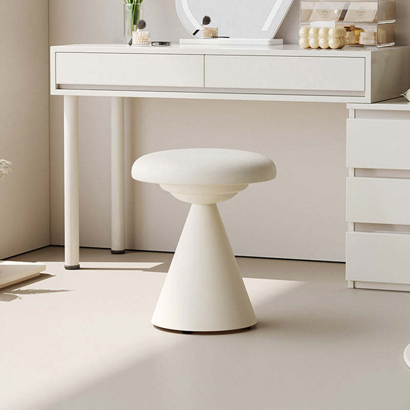 Minimalist mushroom vanity white leather vanity stools