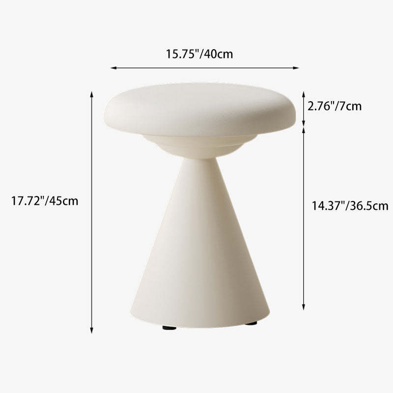 Minimalist Leather Iron Mushroom Vanity Stool