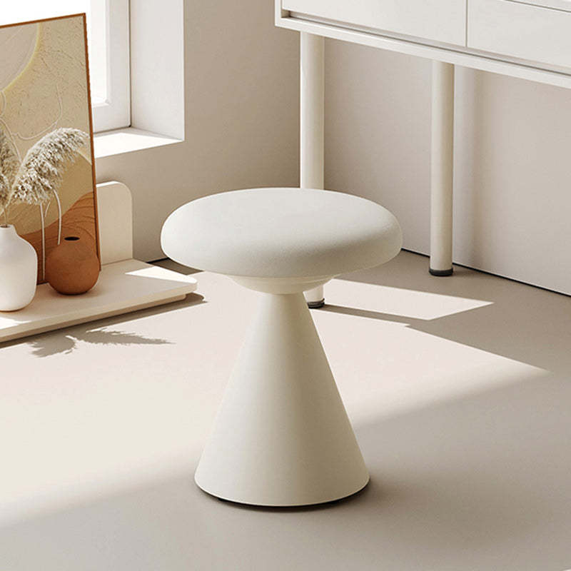 Minimalist Leather Iron Mushroom Vanity Stool