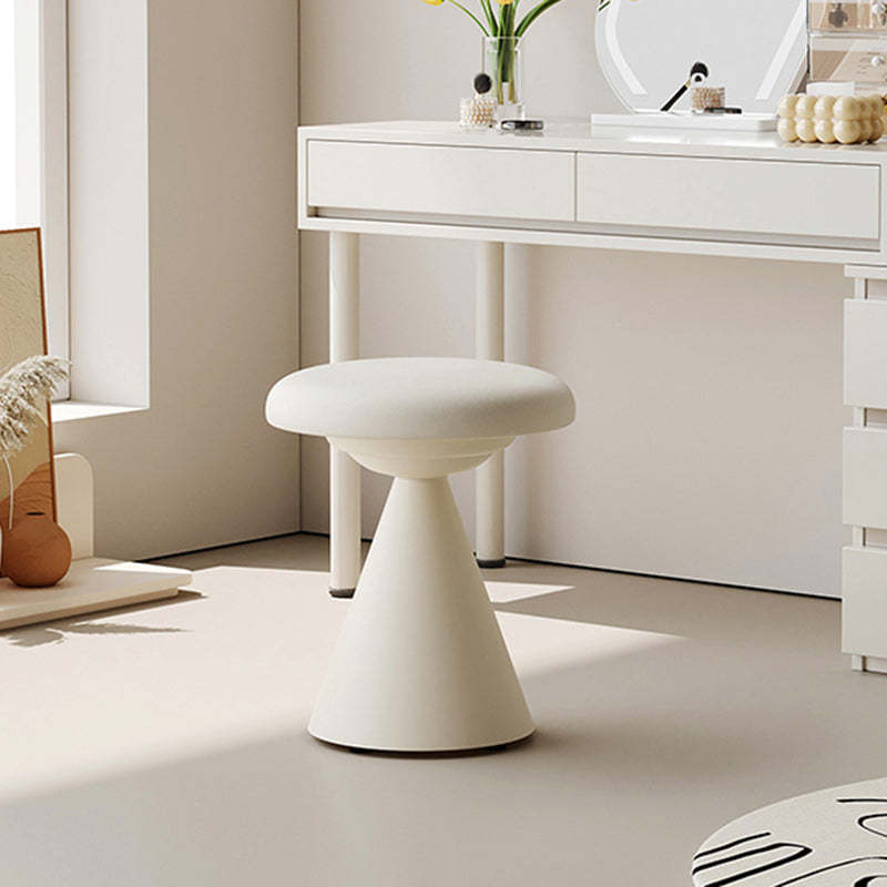 Minimalist Leather Iron Mushroom Vanity Stool