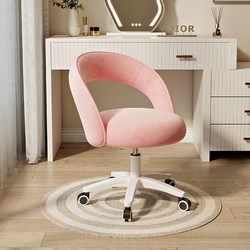 Nordic Velvet Nylon Curved Vanity Stool