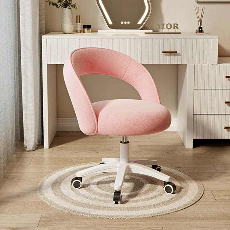 Nordic Velvet Nylon Curved Vanity Stool