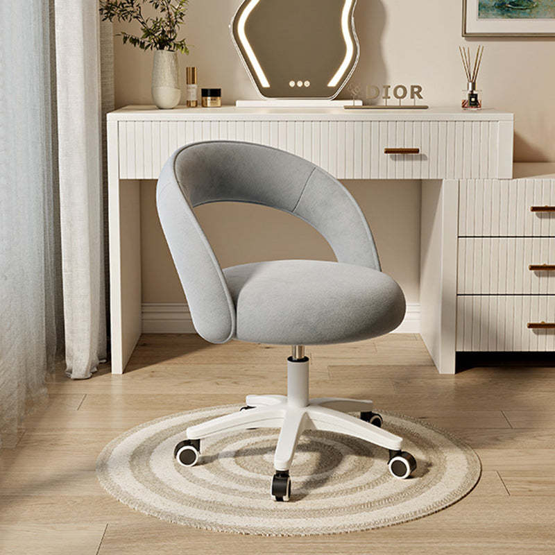 Nordic Velvet Nylon Curved Vanity Stool