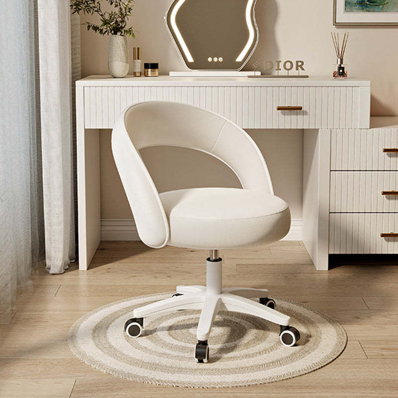 Nordic Velvet Nylon Curved Vanity Stool