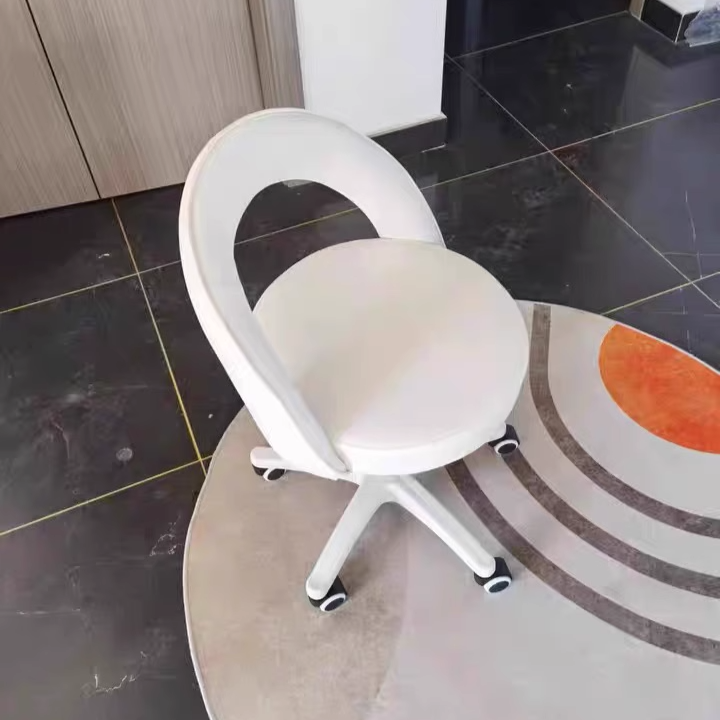 Nordic Velvet Nylon Curved Vanity Stool