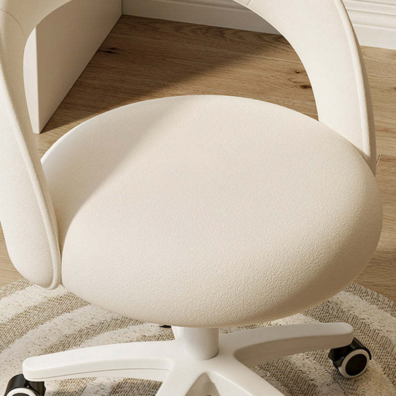 Nordic Velvet Nylon Curved Vanity Stool — Khaki