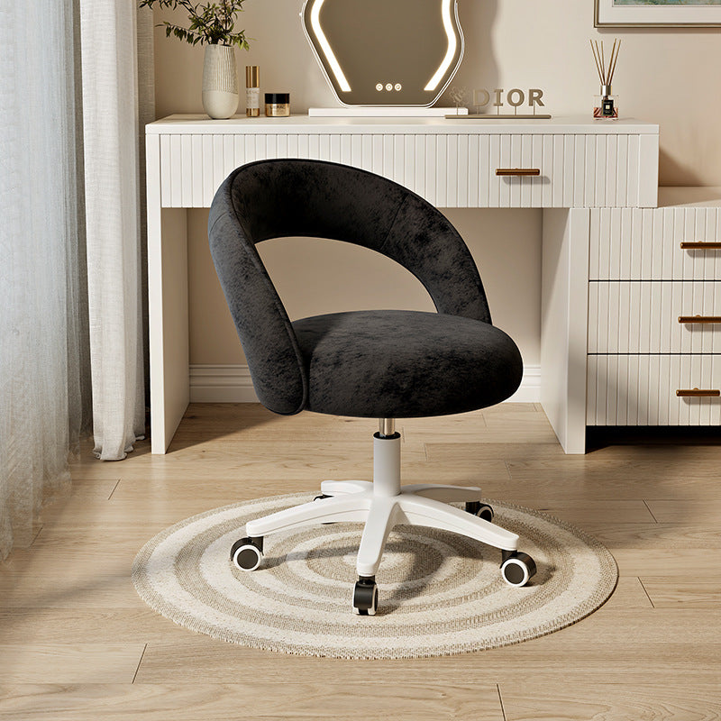 Nordic Velvet Nylon Curved Vanity Stool