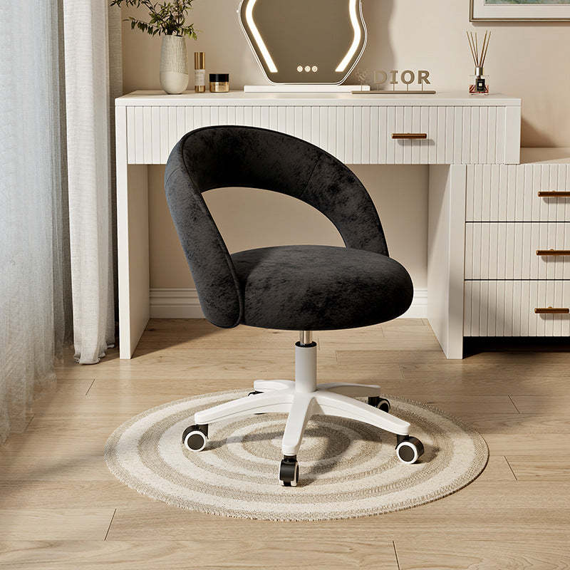 Nordic Velvet Nylon Curved Vanity Stool