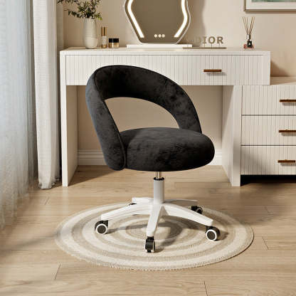 Nordic Velvet Nylon Curved Vanity Stool