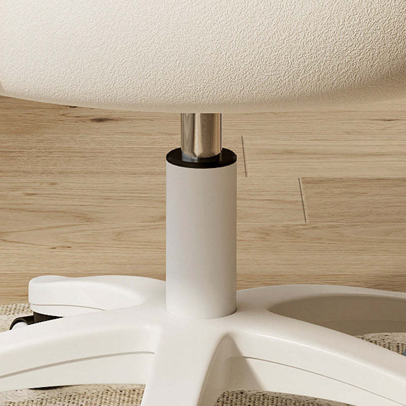 Nordic Velvet Nylon Curved Vanity Stool — Coffee Color