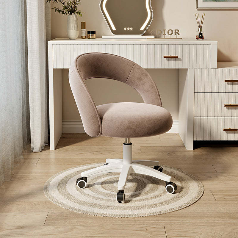 Nordic Velvet Nylon Curved Vanity Stool