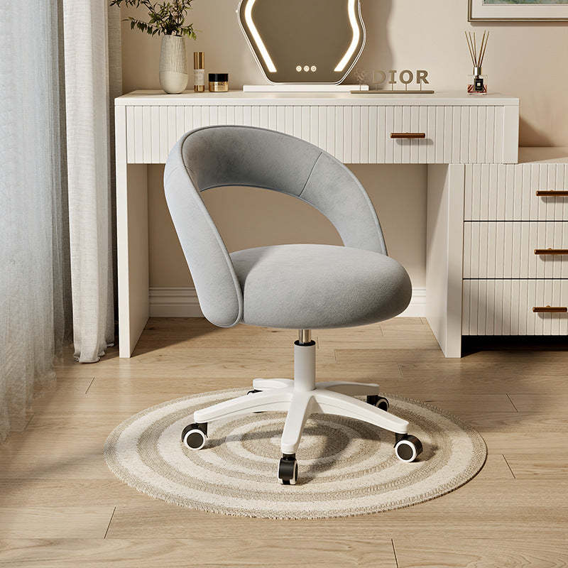 Nordic Velvet Nylon Curved Vanity Stool