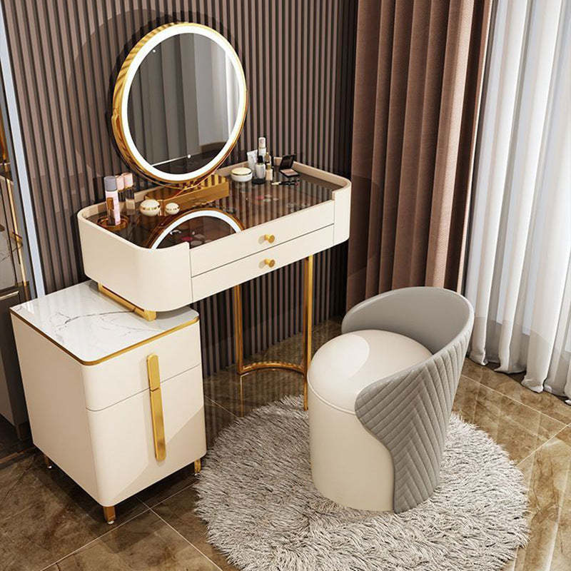 Minimalist Leather Accent Chair — Gray-white