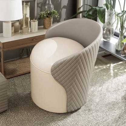 Minimalist Leather Accent Chair