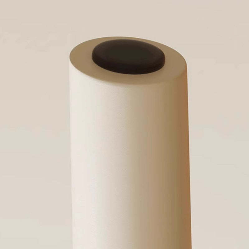 Minimalist Velvet Leather Curved Ergonomic Dining Chair — Leather / Beige