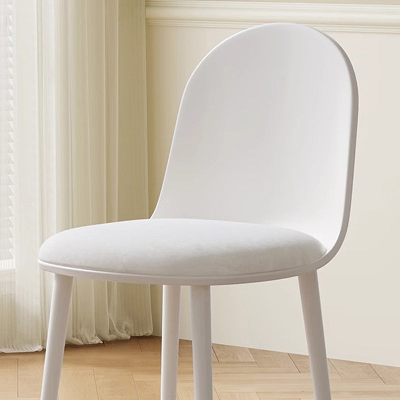 Minimalist Velvet Leather Curved Ergonomic Dining Chair