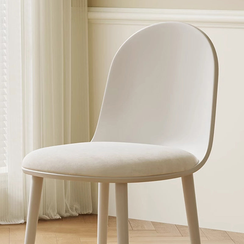 Minimalist Velvet Leather Curved Ergonomic Dining Chair