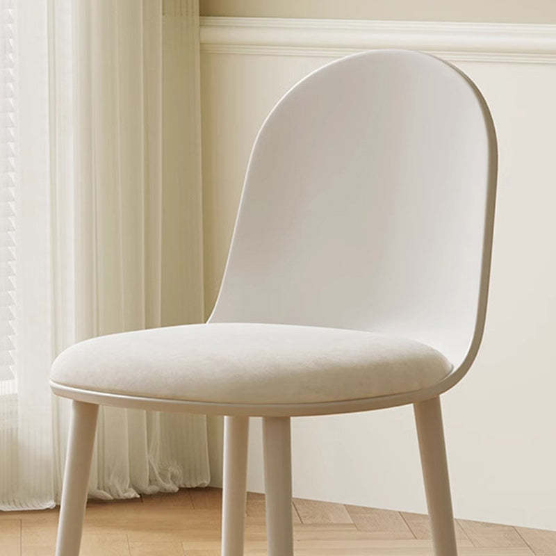 Minimalist Velvet Leather Curved Ergonomic Dining Chair