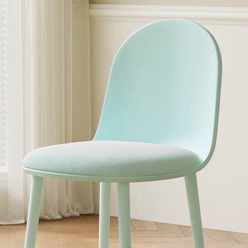 Minimalist Velvet Leather Curved Ergonomic Dining Chair