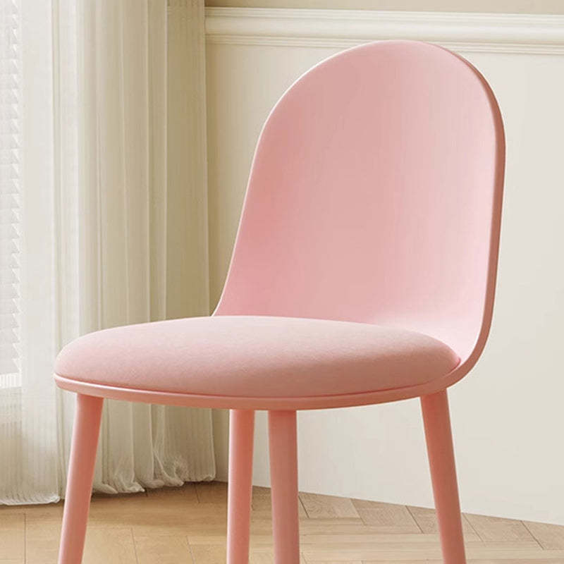 Minimalist Velvet Leather Curved Ergonomic Dining Chair