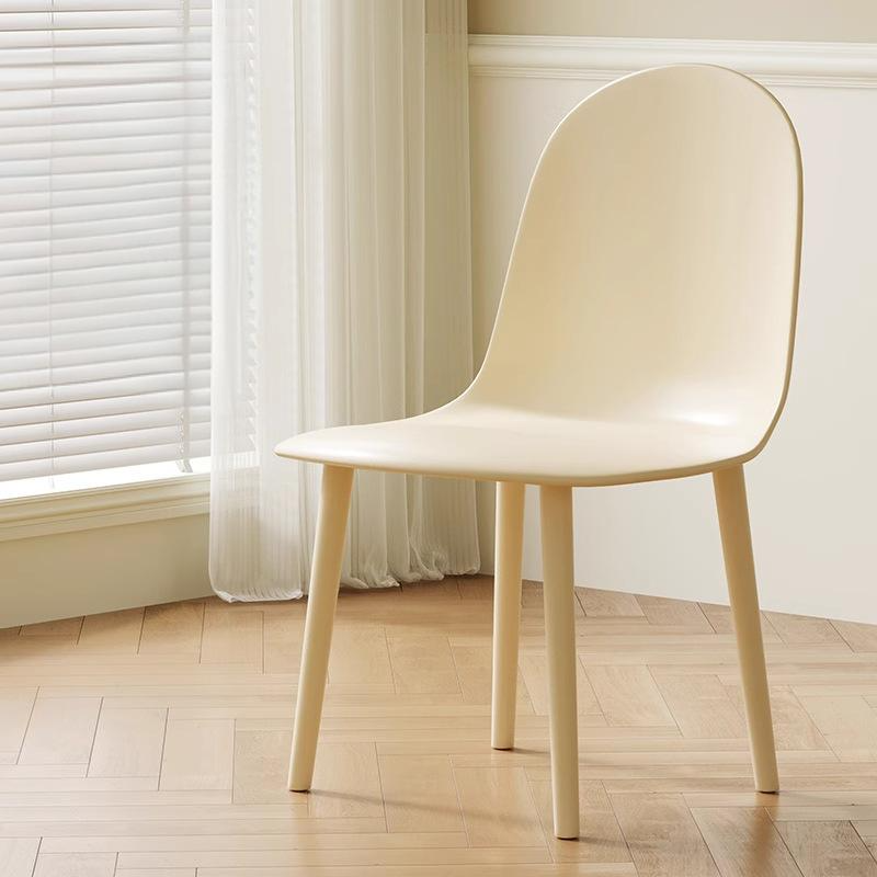Minimalist Velvet Leather Curved Ergonomic Dining Chair