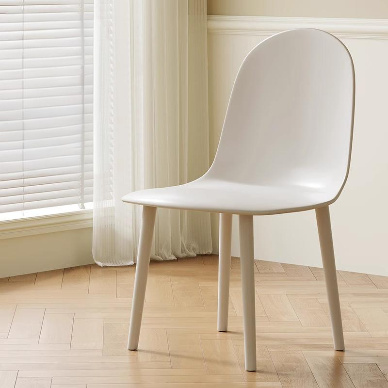 Minimalist Velvet Leather Curved Ergonomic Dining Chair