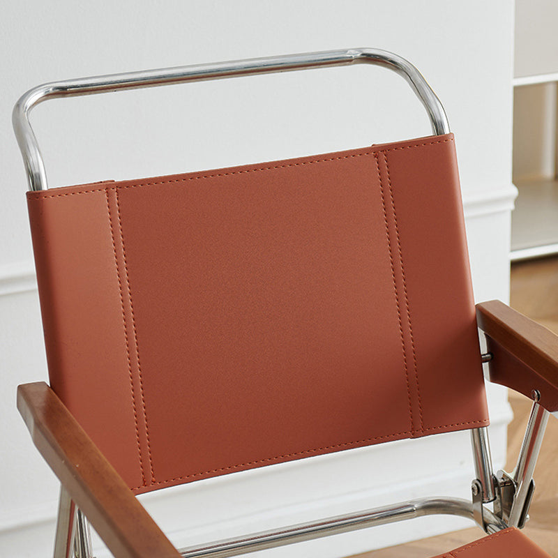 Nordic Saddle Leather Steel Dining Chair