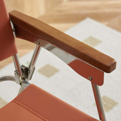 Nordic Saddle Leather Steel Dining Chair