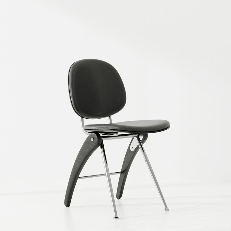 Mid-Century Leather Accent Chair