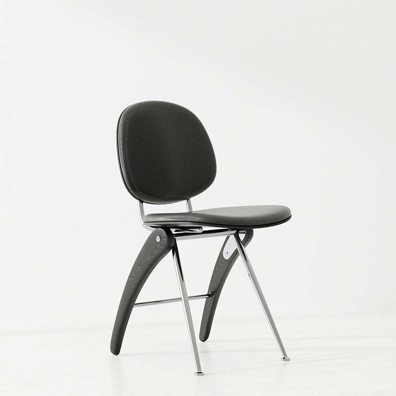 Mid-Century Leather Accent Chair
