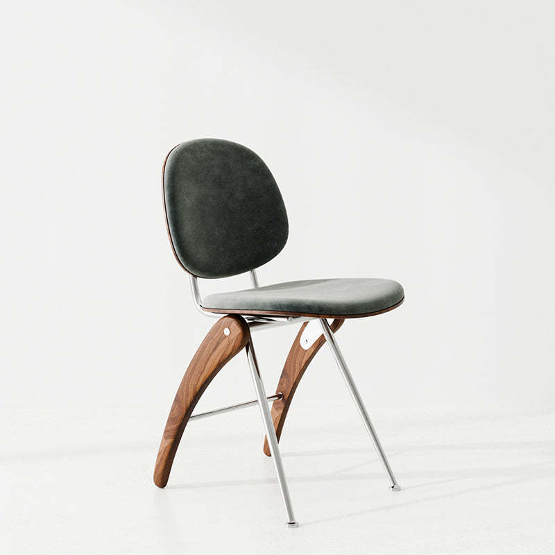 Mid-Century Leather Accent Chair