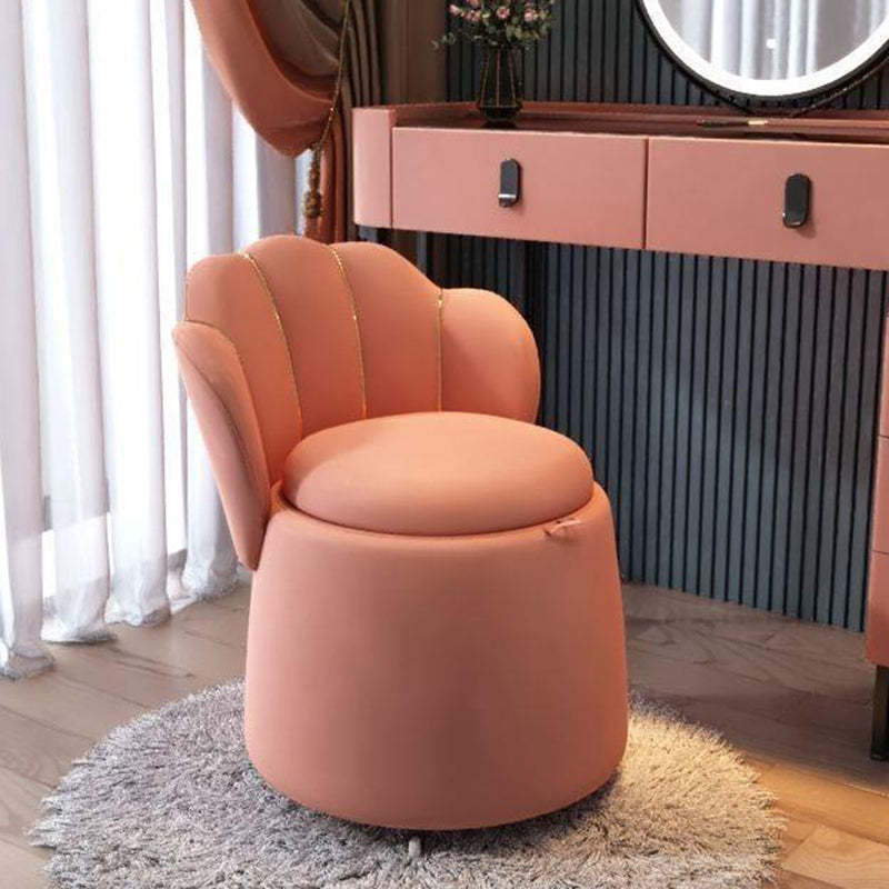 Nordic 1-storage velvet vanity stools — Pink