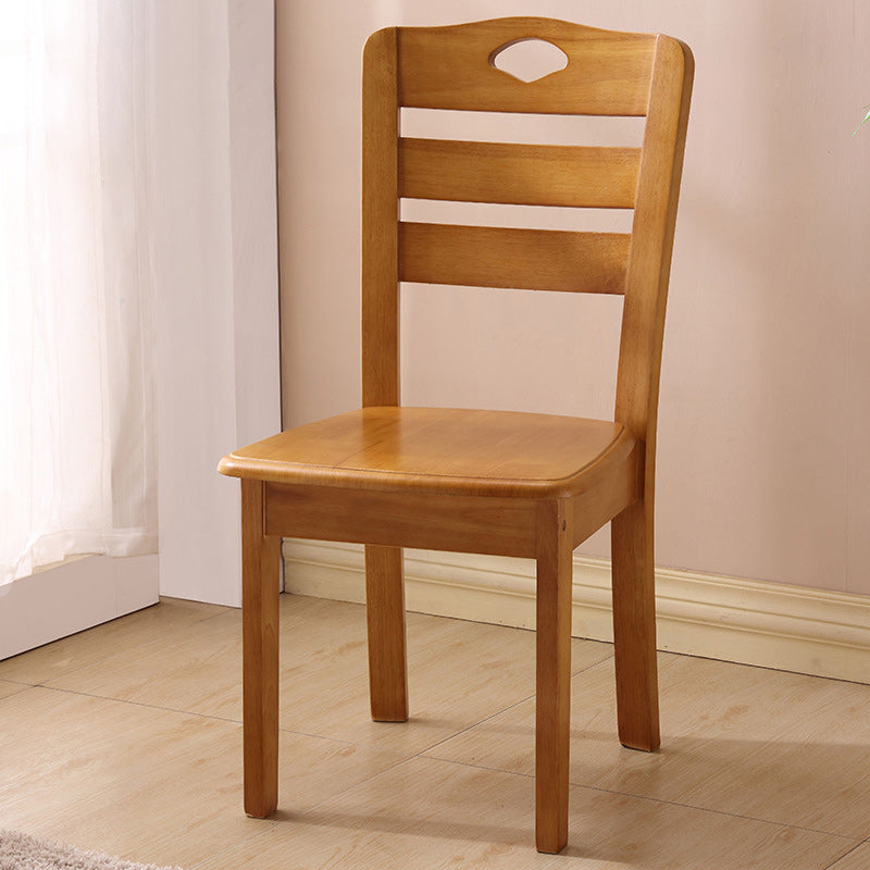 Minimalist Wood Square Bedroom Dining Chair