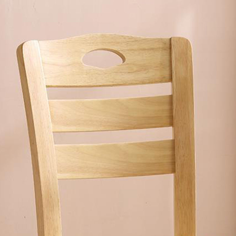 Minimalist Wood Square Bedroom Dining Chair