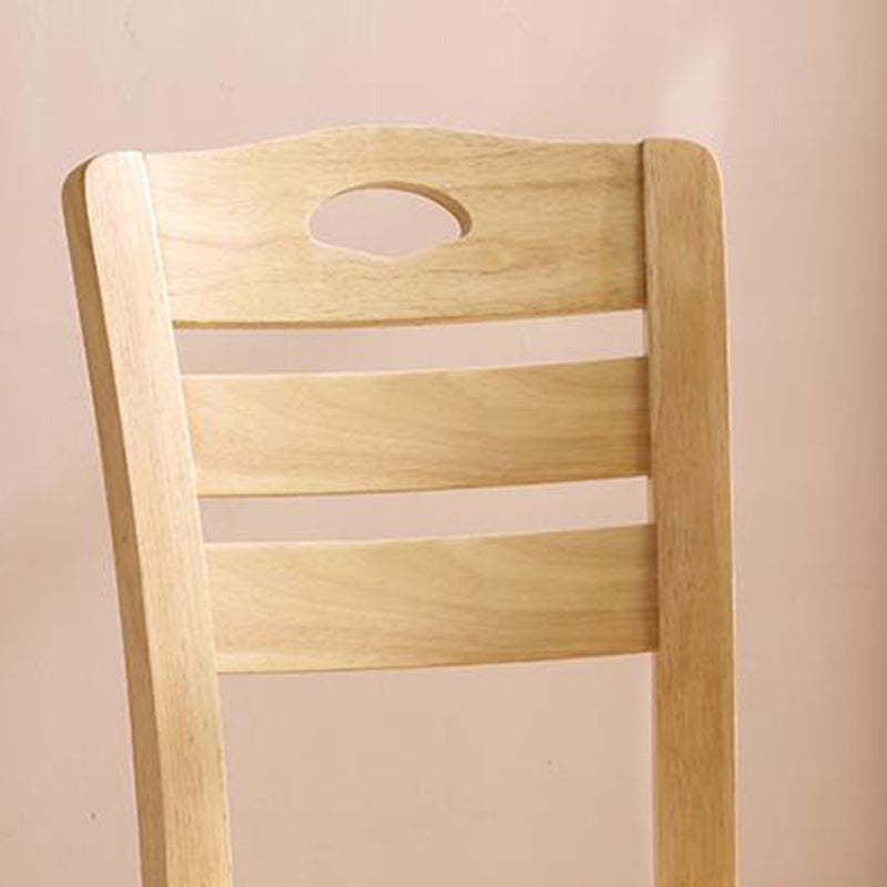 Minimalist Wood Square Bedroom Dining Chair