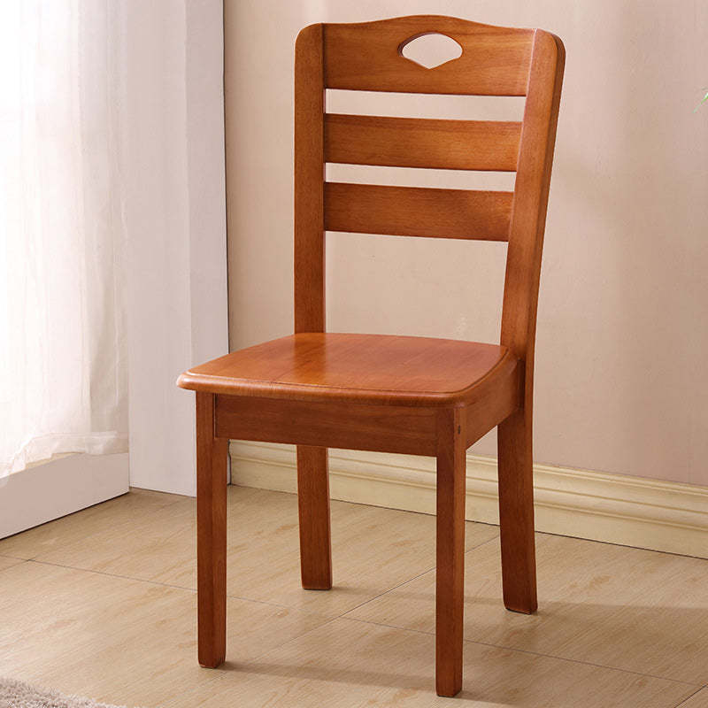 Minimalist Wood Square Bedroom Dining Chair