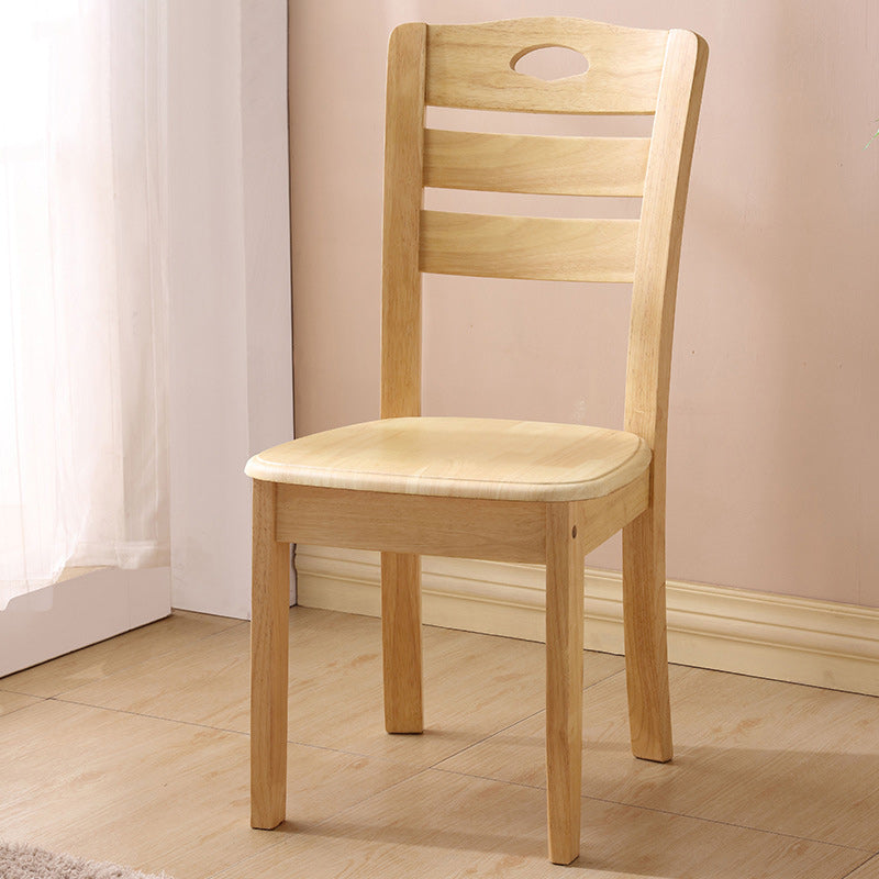 Minimalist Wood Square Bedroom Dining Chair