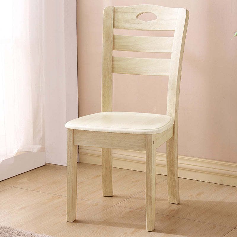 Minimalist Wood Square Bedroom Dining Chair