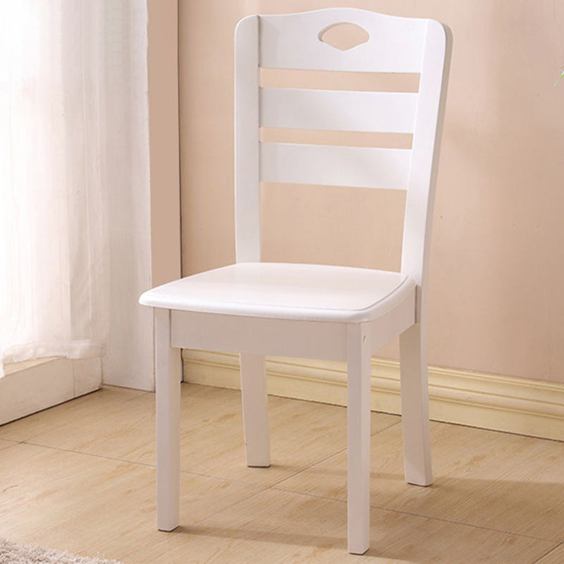 Minimalist Wood Square Bedroom Dining Chair