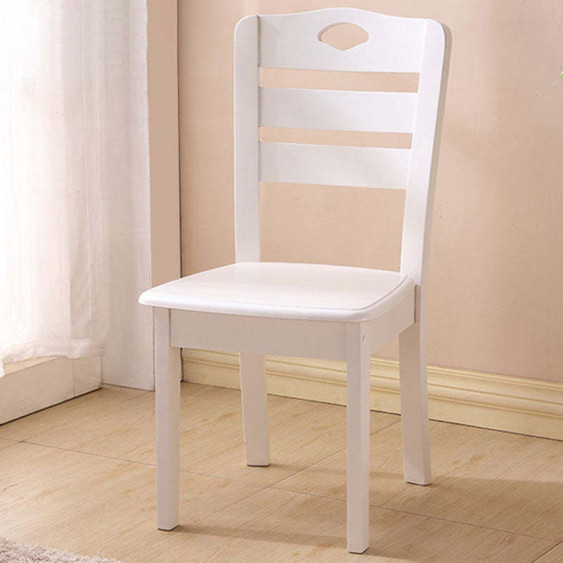 Minimalist Wood Square Bedroom Dining Chair