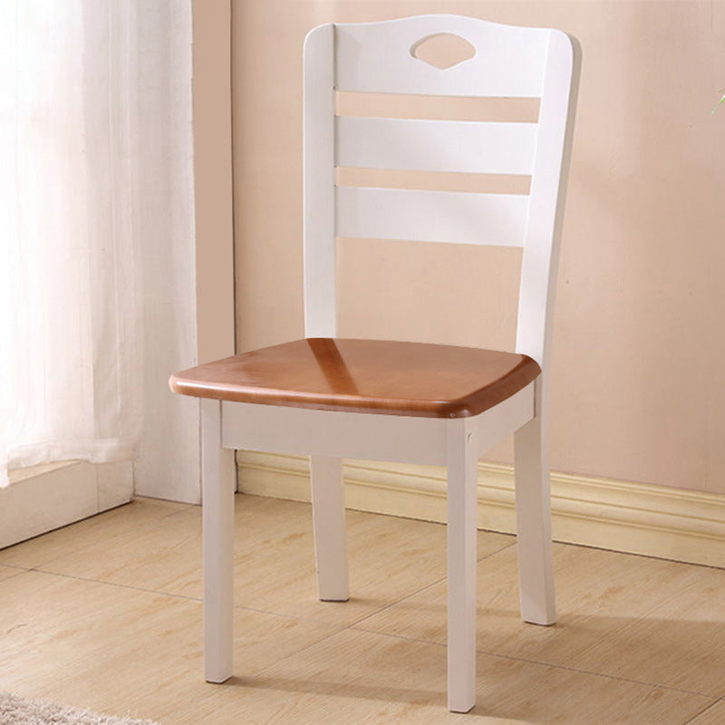 Minimalist Wood Square Bedroom Dining Chair