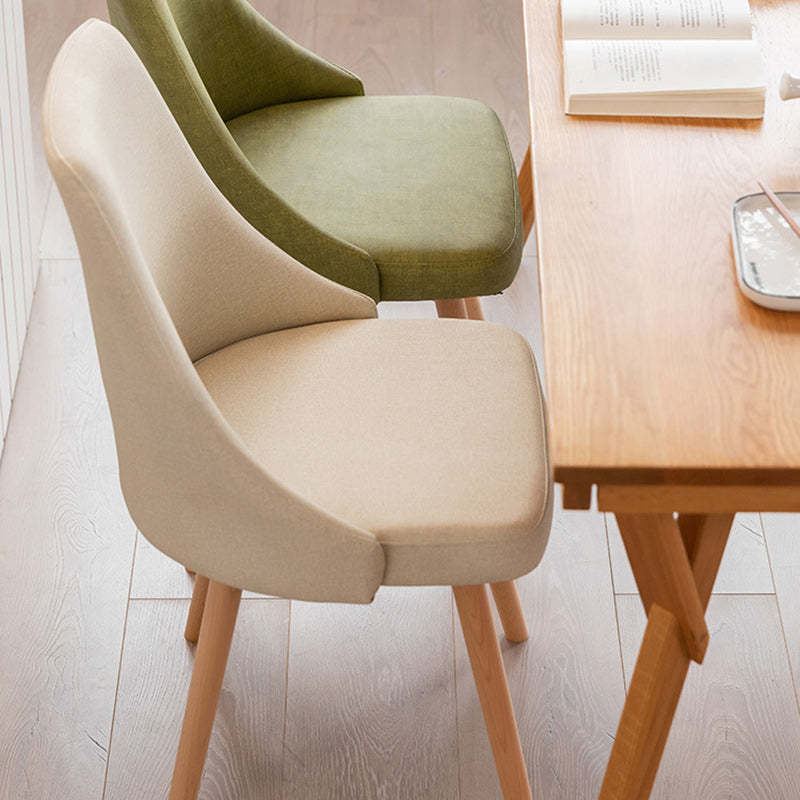 Nordic Wood Nightstand — Beige