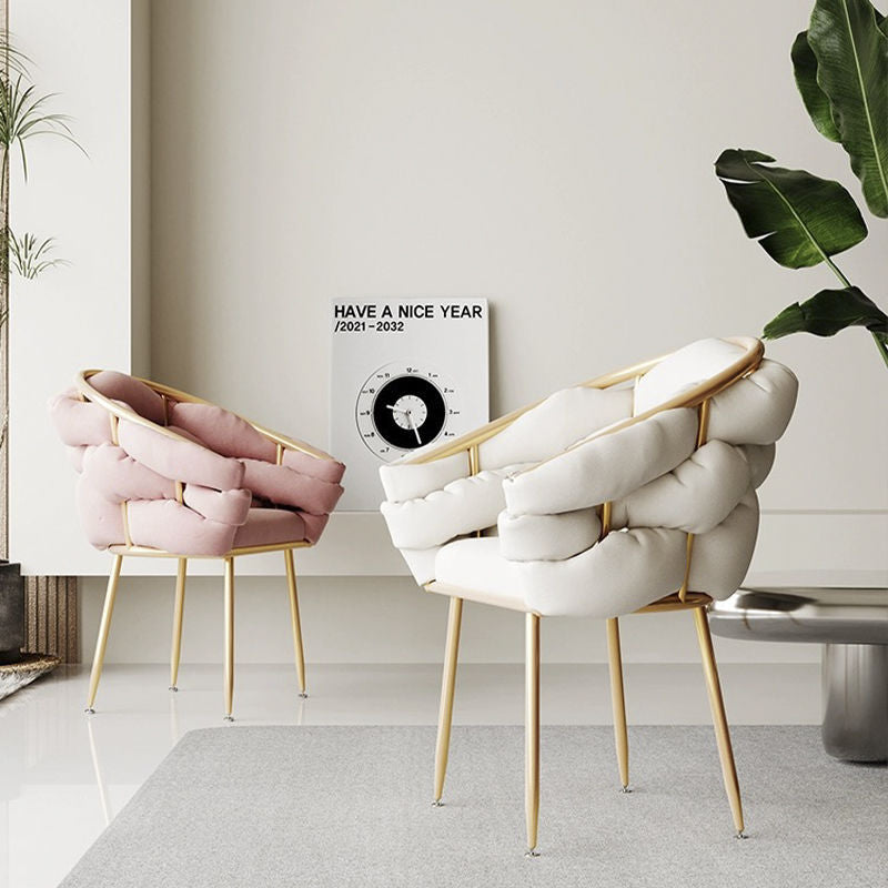 Nordic Velvet Metal Bubble Vanity Stool