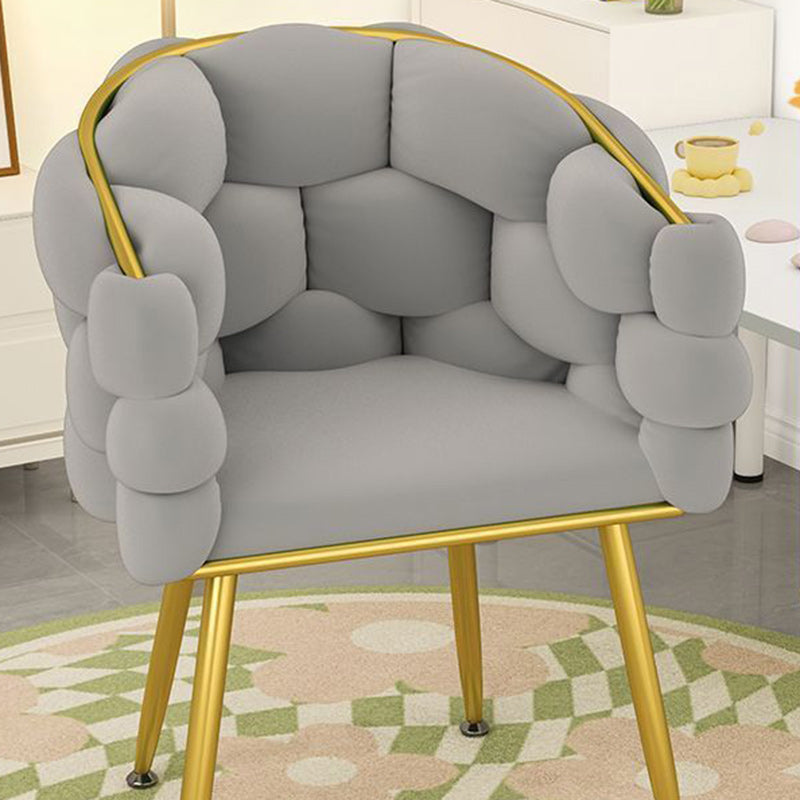 Nordic Velvet Metal Bubble Vanity Stool