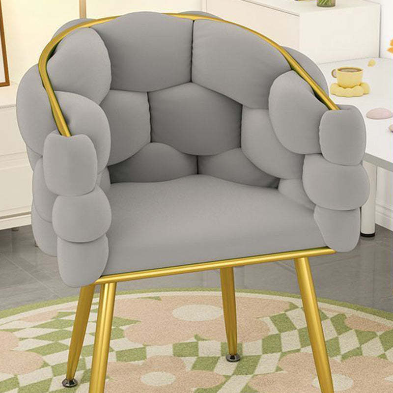 Nordic Velvet Metal Bubble Vanity Stool