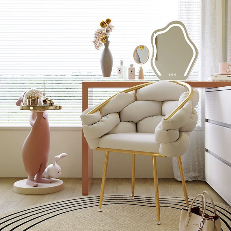 Nordic Velvet Metal Bubble Vanity Stool