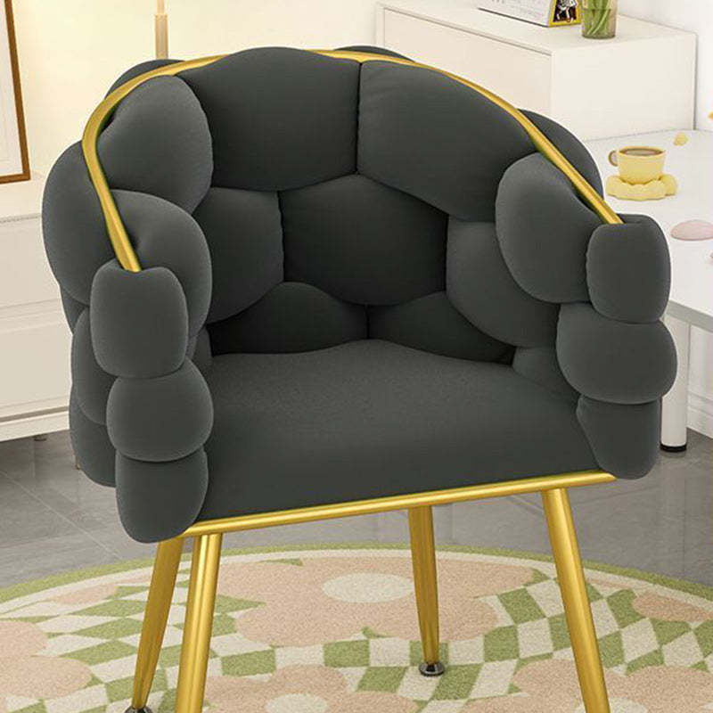 Nordic Velvet Metal Bubble Vanity Stool