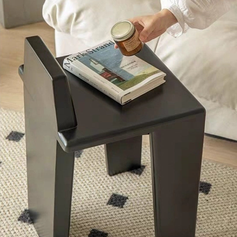 French Wood Square Bedroom Low Stool