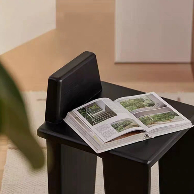 French Wood Square Bedroom Low Stool